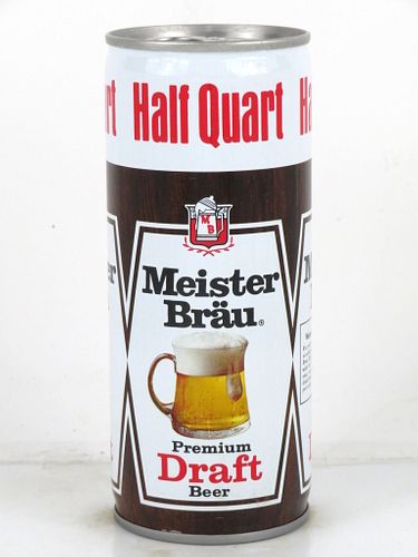 1975 Meister Brau Draft Beer 16oz One Pint Tab Top Can T156-19 Milwaukee, Wisconsin