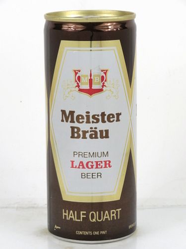 1977 Meister Brau Lager Beer 16oz One Pint Tab Top Can T156-17 Milwaukee, Wisconsin