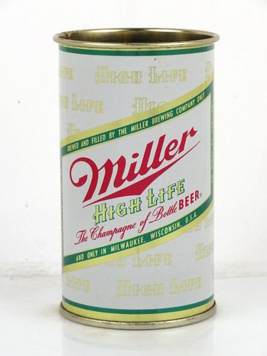1961 Miller High Life Beer 12oz Flat Top Can 99-40.2 Milwaukee, Wisconsin