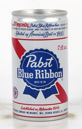1980 Pabst Blue Ribbon Beer 8oz 7 to 8oz Can T29-14 Milwaukee, Wisconsin