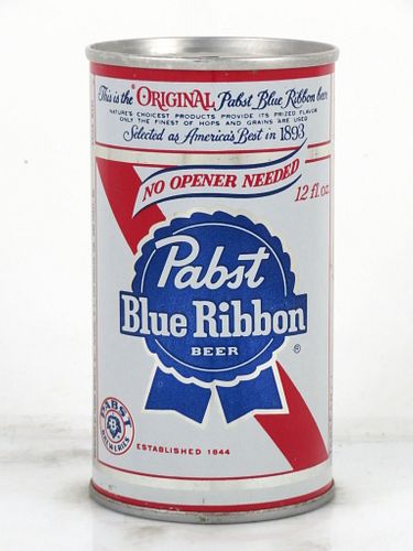 1966 Pabst Blue Ribbon Beer 12oz Tab Top Can T106-27.2 Milwaukee, Wisconsin