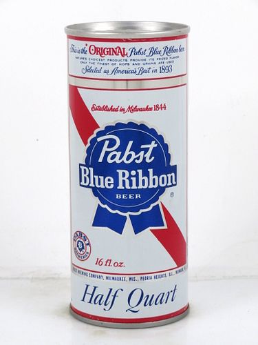 1970 Pabst Blue Ribbon Beer 12oz Tab Top Can T161-24.2a Milwaukee, Wisconsin
