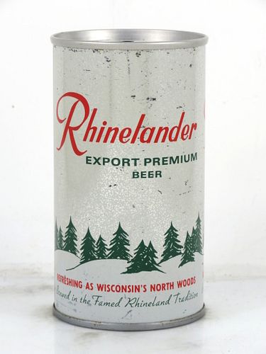 1970 Rhinelander Export Premium Beer 12oz Tab Top Can T115-31 Monroe, Wisconsin
