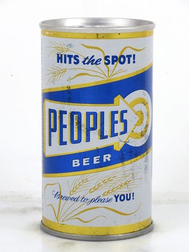1971 People's Beer 12oz Tab Top Can T108-06 Oshkosh, Wisconsin