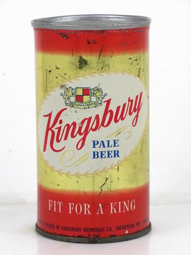 1953 Kingsbury Beer 12oz Flat Top Can 88-09.1 Sheboygan, Wisconsin