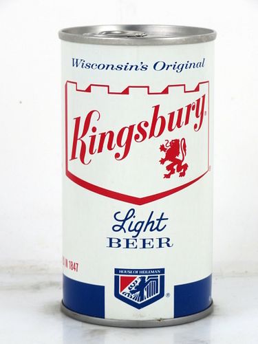 1970 Kingsbury Light Beer 12oz Tab Top Can T85-02 Sheboygan, Wisconsin