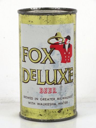 1960 Fox DeLuxe Beer 12oz Flat Top Can 65-21V Unpictured. Waukesha, Wisconsin