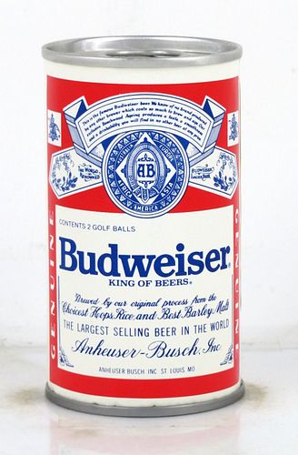 1978 Budweiser Beer Golf Ball Can 4 Inch Tall Tab Top Can Saint Louis, Missouri