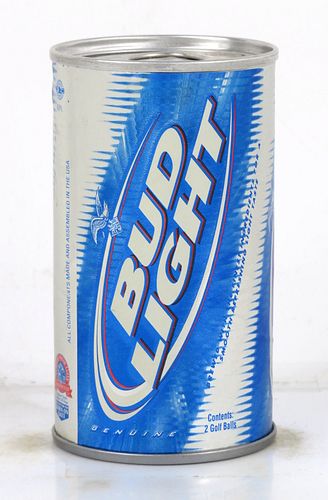 1990 Bud Light Beer Golf Ball Can 4 Inch Tall Tab Top Can Saint Louis, Missouri