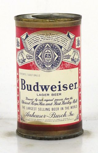 1978 Budweiser Beer Golf Ball Can 4 Inch Tall Tab Top Can Saint Louis, Missouri