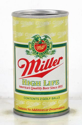 1987 Miller High Life Beer Golf Ball Can 4 Inch Tall Tab Top Can Milwaukee, Wisconsin