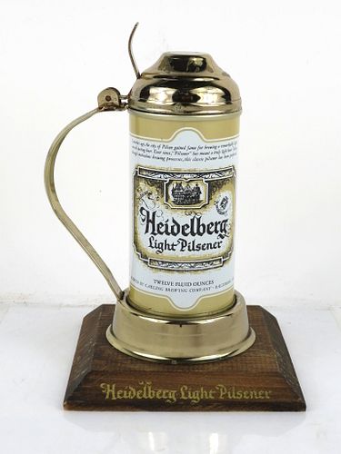 1967 Heidelberg Light Pilsener Beer Backbar Sign Baltimore, Maryland