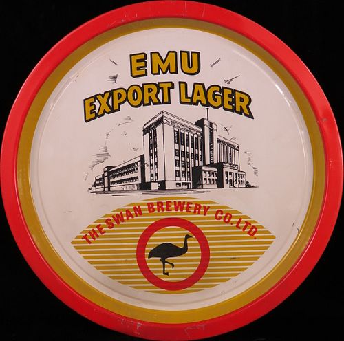 1975 Emu Export Lager Beer 12 inch Serving Tray Perth, Australia
