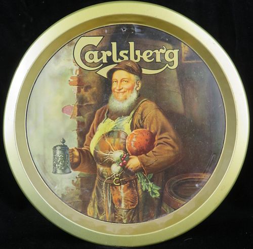 1985 Carlsberg Beer 12 inch Serving Tray Copenhagen, Denmark