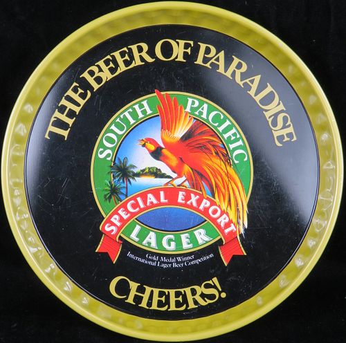 1979 South Pacific Lager Beer 12 inch Serving Tray Port Moresby, New Guinea