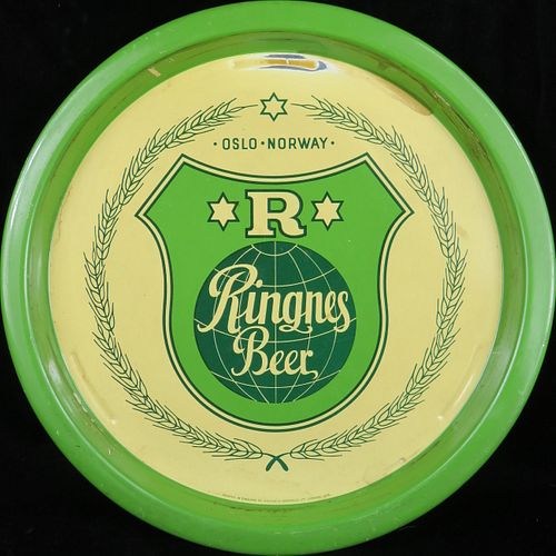 1958 Ringnes Beer 12 inch Serving Tray Oslo, Norway
