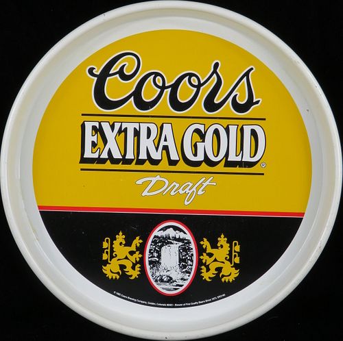 1992 Coors Extra Gold Beer 13 inch Serving Tray Golden, Colorado