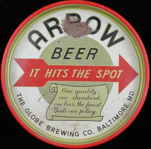 1954 Arrow Beer 13 inch Serving Tray Baltimore, Maryland