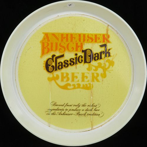 1974 Anheuser Busch Classic Dark Beer 13 inch Serving Tray Saint Louis, Missouri