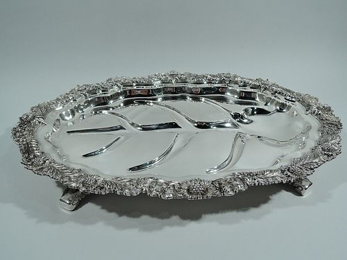 Tiffany Chrysanthemum Well Tree Meat Platter - 5730 - American Sterling Silver