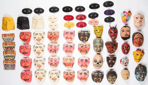 Large Collection of Vintage Ecuadorian, Mexican and Indian Masks