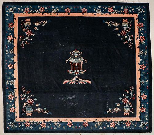 Antique Chinese Rug: 12'11'' x 11'3'' (394 x 343 cm)
