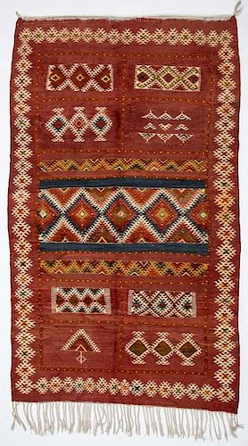 Vintage Moroccan Kilim: 2'11" x 5'1" (90 x 156 cm)