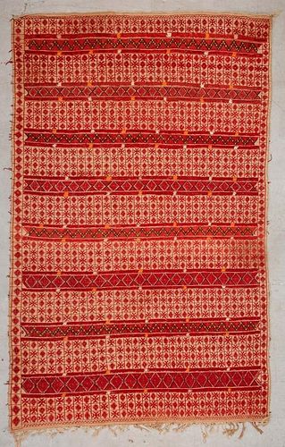 Vintage Moroccan Mixed Weave Rug: 6'9" x 10'10" (205 x 330 cm)