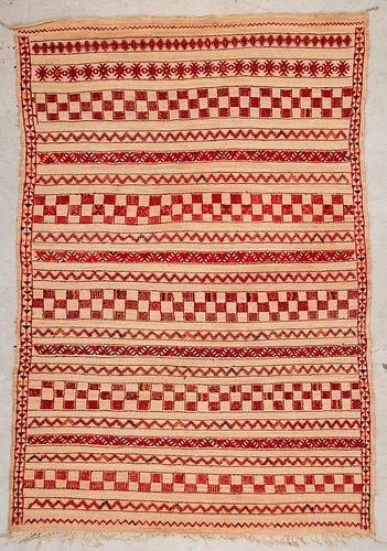 Vintage Moroccan Mixed Weave Rug: 6'4" x 9'3" (192 x 283 cm)