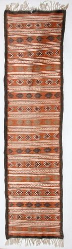 Vintage Moroccan Kilim: 1'8" x 6'6" (50 x 198 cm)