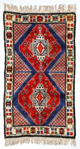 Vintage Hand Knotted Caucasian Style Rug: 3'1" x 5'3"