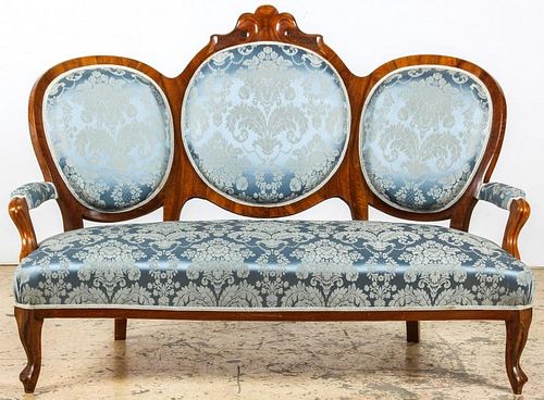 Continental Louis XV Style Fruitwood Settee