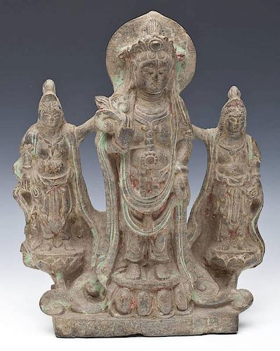 Wei Style Stone Carving of Buddha & Bodhisattvas