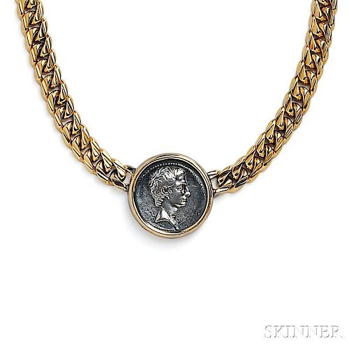 18kt Gold and Antique Coin "Monete" Necklace, Bulgari