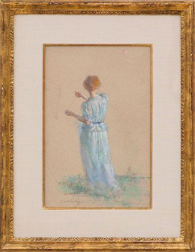 THOMAS WILMER DEWING (1851-1938): LADY WITH A KITE