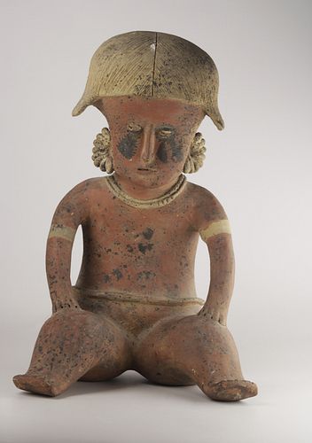 Antropomorphic Pre-colombian statuette in terracotta