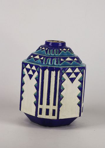 Charles Catteau with hexagon shapped vase