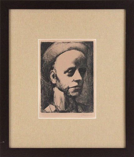 Georges Rouault, Etching, Self-Portrait