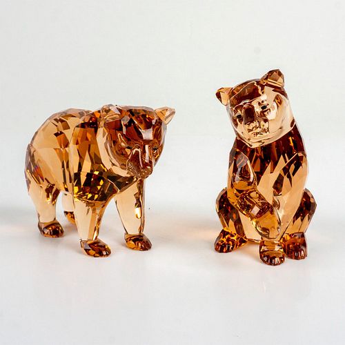 Pair of Swarovski Crystal Society Figures, Bear Cubs