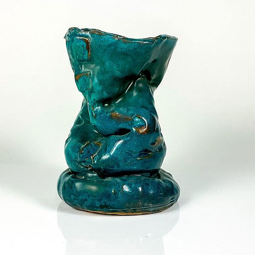 Contemporary American Studio Art Pottery, Paper Bag Vase
