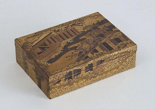 FINE JAPANESE LACQUER CARD BOX AND COVER
