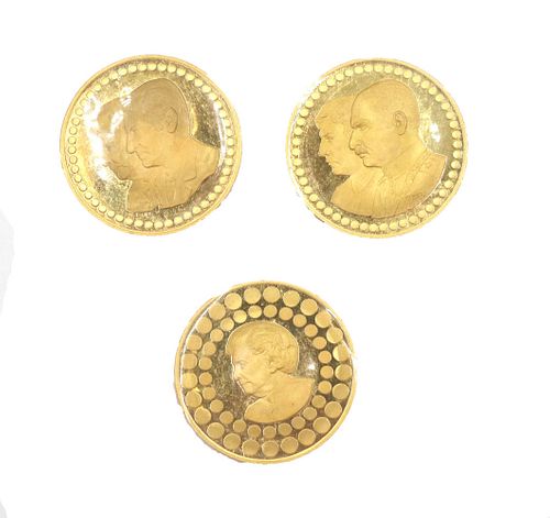 Three Iranian Circular Gold Coins