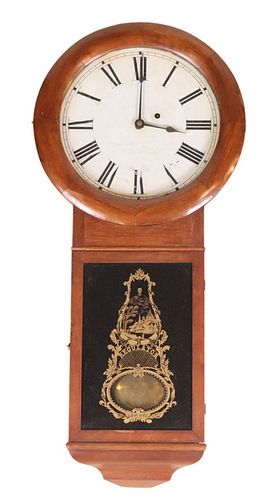 Seth Thomas Walnut Regulator Wall Clock