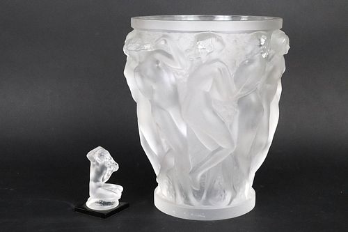 Lalique Bacchante Crystal Vase