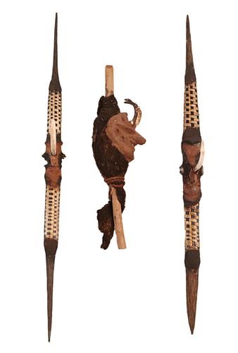 Three Tribal Dance Sticks