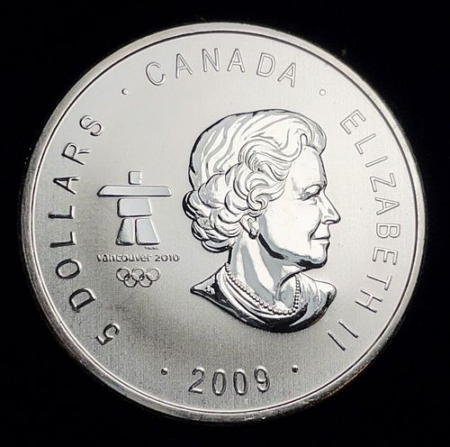 2009 Olympic 1 ozt Canada Maple Leaf .9999 Silver