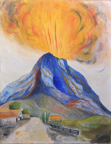 Oskar Kokoschka, Manner of: Volcano