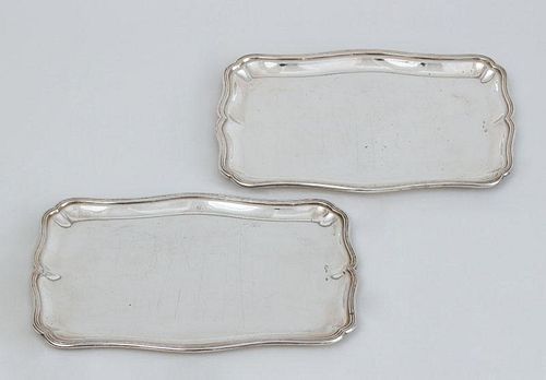 PAIR OF AUSTRIAN (800) SILVER SMALL TRAYS