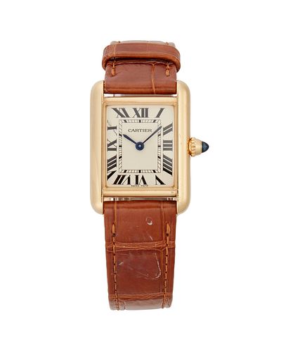 A Cartier 'Tank Louis' gold wristwatch