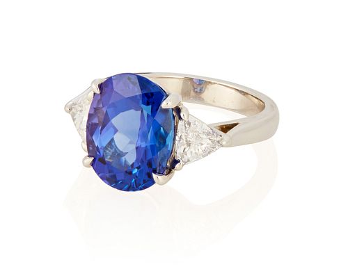 A Tanzanite and diamond ring